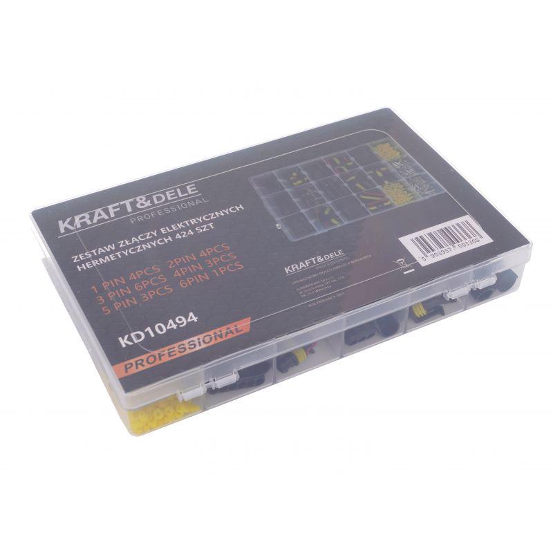 Набір електричних герметичних з'єднувачів Kraft&Dele 6 розмірів 424 шт. (KD10494) - фото 2 Набір електричних герметичних з'єднувачів Kraft&Dele 6 розмірів 424 шт. (KD10494) - фото 2