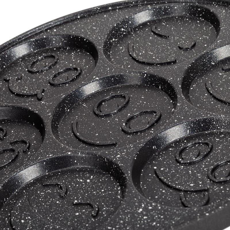 Сковорода Kamille улыбка для оладий с антипригарным покрытием без индукции 26 см - фото 3