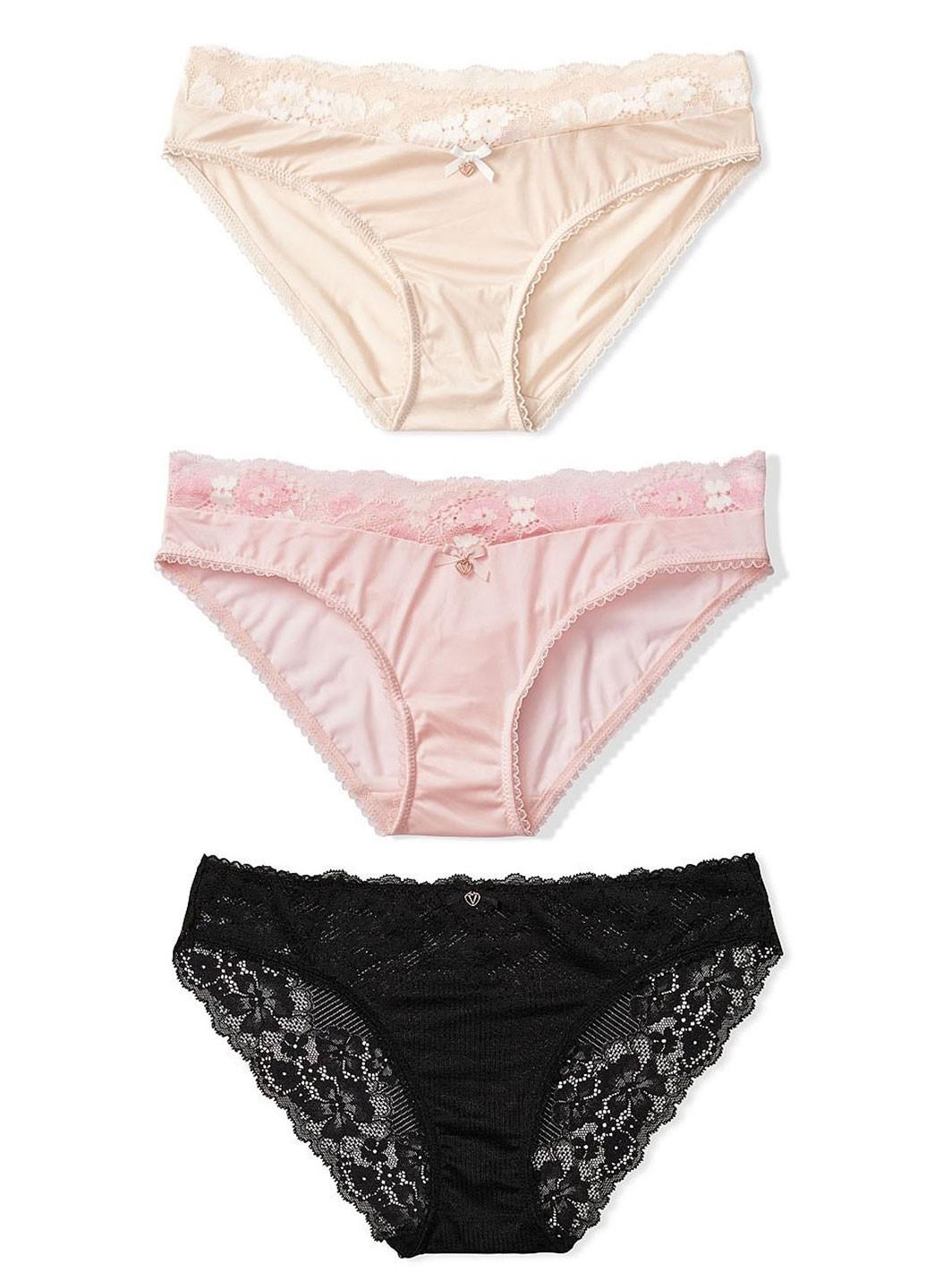 Комплект трусиков Victoria's Secret M 3 шт. Разноцветный (17040000811952QAJ22M)