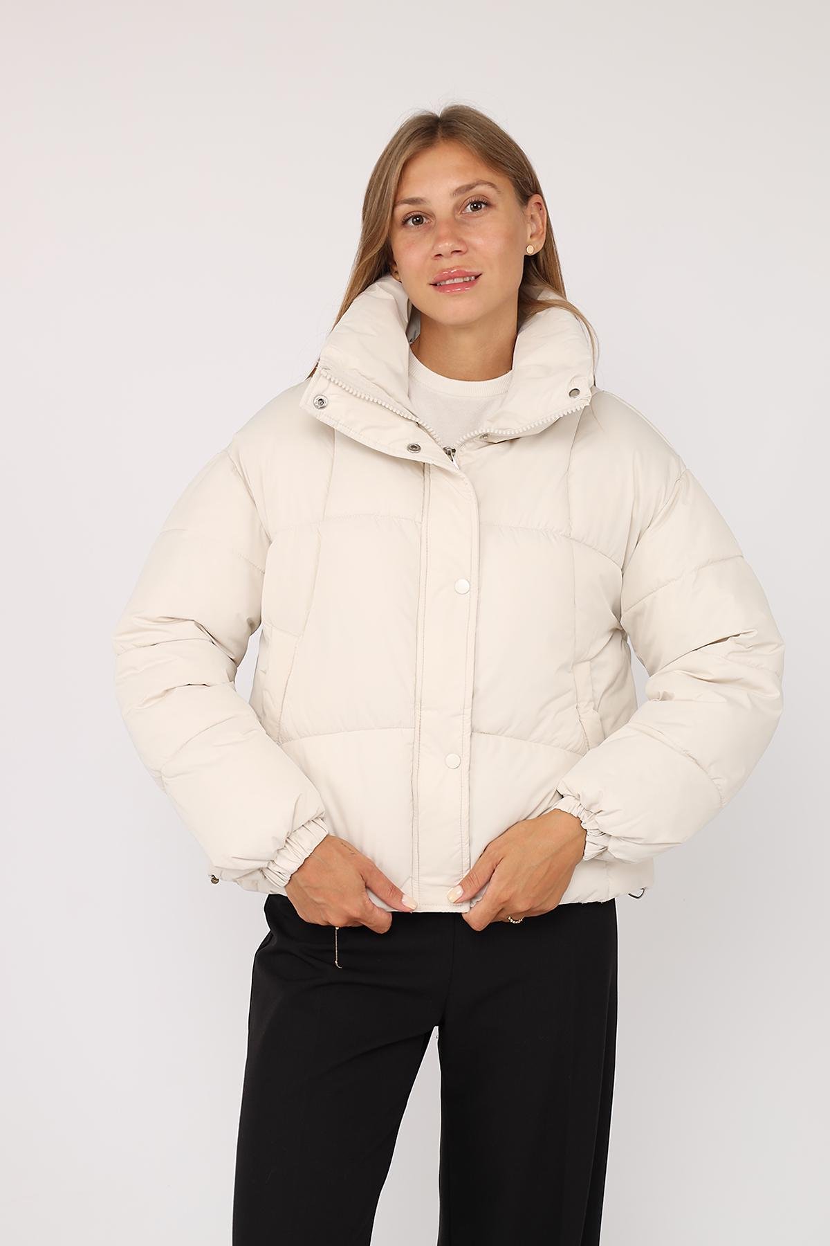 Куртка женская ЦБ-00277856 р. 54 Молочный (28422294) - фото 4