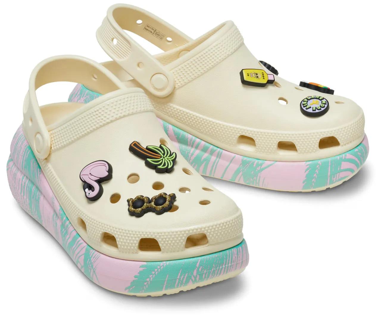 Сабо женские Crocs Crush Spring Break Clog M7W9 р. 40/26 см Vanilla/Multi (18966273) - фото 3