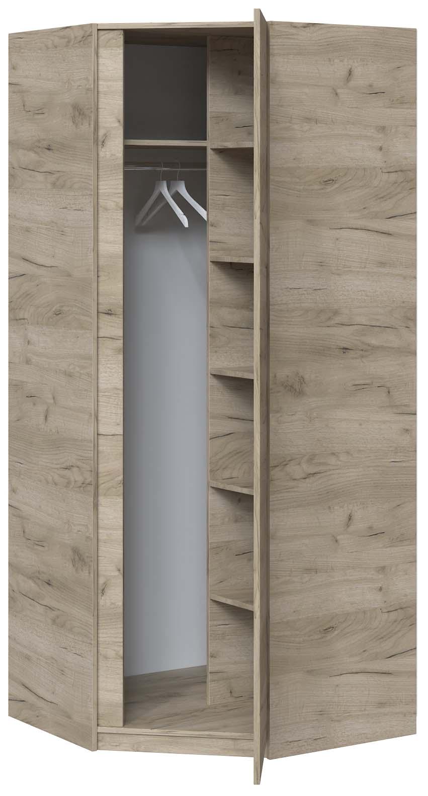 Шафа кутова з дзеркалом Майстер Форм Брайт 850х520х2000 мм Дуб крафт сірий (32176) - фото 2 Шафа кутова з дзеркалом Майстер Форм Брайт 850х520х2000 мм Дуб крафт сірий (32176) - фото 2
