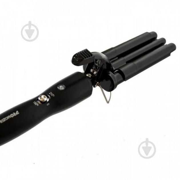 Потрійна плойка для волосся Pro Mozer MZ-6621 Чорний - фото 2