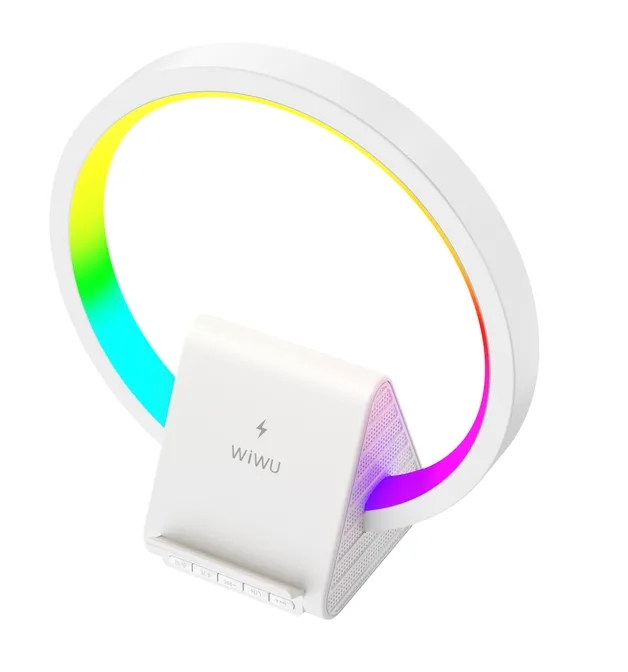 Док-станція бездротова WiWU15W з колонкою 5W RGB Білий