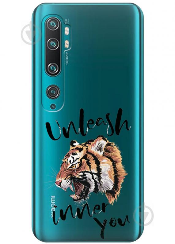 Прозрачный силиконовый чехол iSwag для Xiaomi Mi Note 10 Pro с рисунком - Тигр (H360) Прозрачный силиконовый чехол iSwag для Xiaomi Mi Note 10 Pro с рисунком - Тигр (H360)