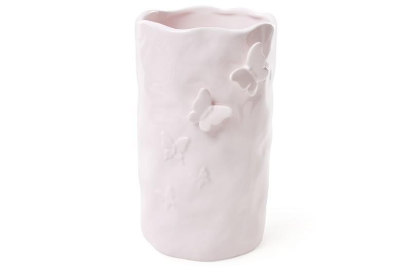 Ваза керамічна BonaDi 902114 23 см Метелики рожева (100280)