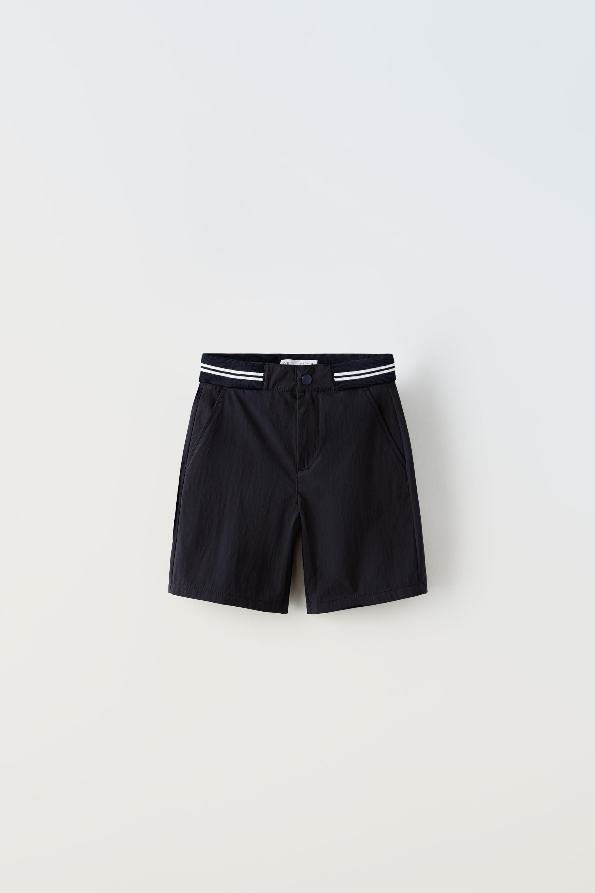 Шорты с карманами для мальчика Zara 164 см Черный (6917779401)