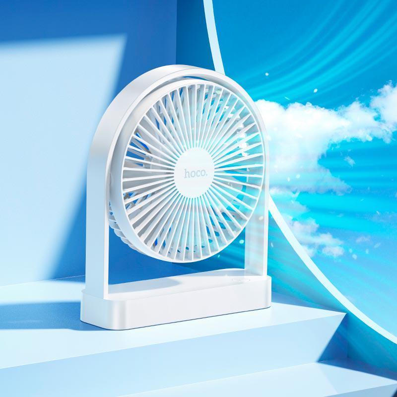 Вентилятор портативный Hoco HX65 ультратонкий 3 скорости с аккумулятором 2000 мАч (786626) - фото 5 Вентилятор портативный Hoco HX65 ультратонкий 3 скорости с аккумулятором 2000 мАч (786626) - фото 5