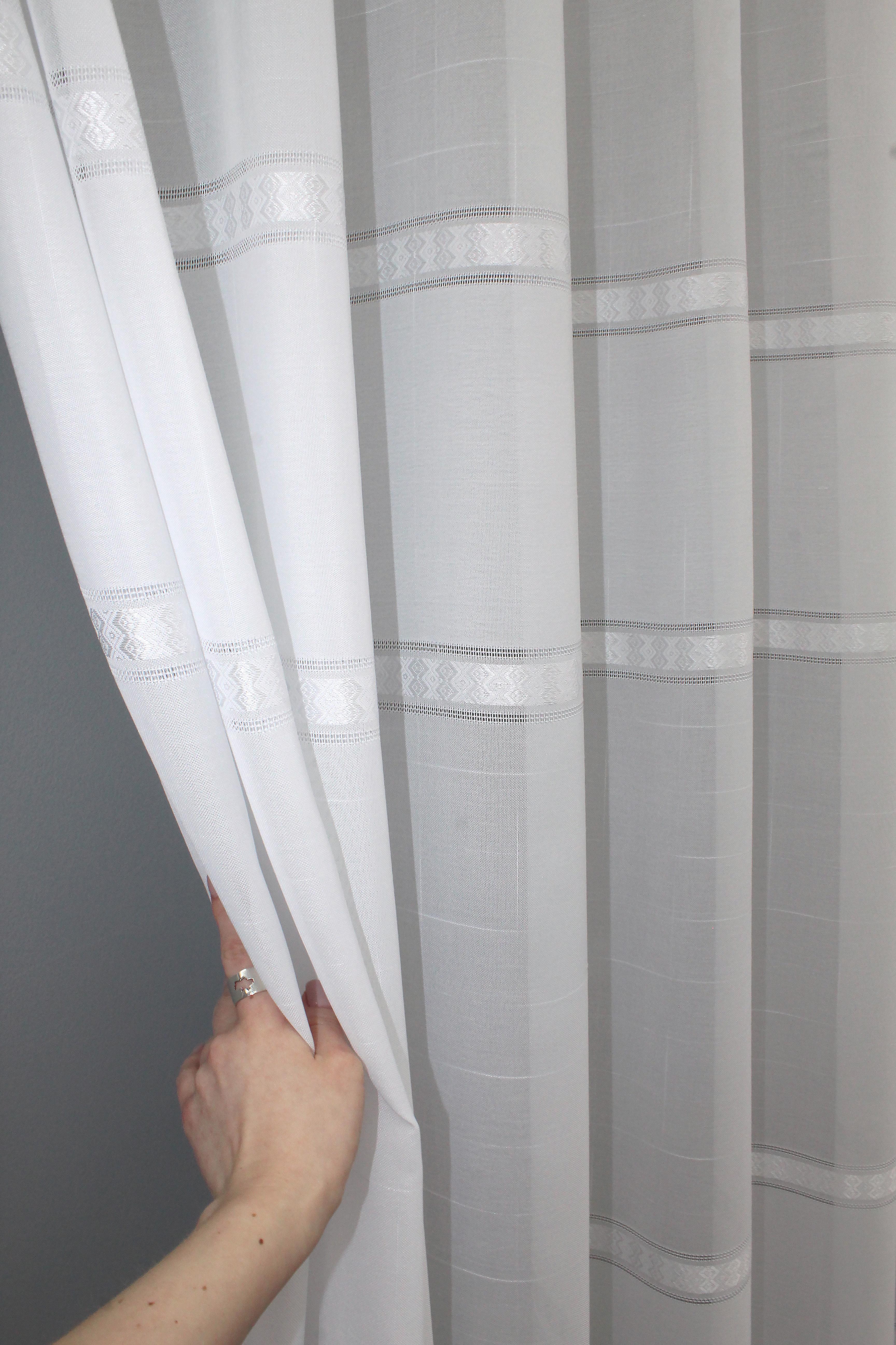 Тюль VR-Textil 1379т Мережка льон 300х270 см Білий (42-0145) - фото 3 Тюль VR-Textil 1379т Мережка льон 300х270 см Білий (42-0145) - фото 3