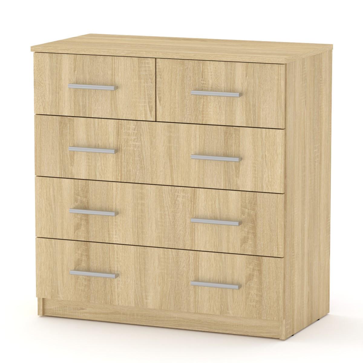 Комод на телескопических направляющих Компанит 2+3П Дуб сонома - фото 1 Комод на телескопических направляющих Компанит 2+3П Дуб сонома - фото 1