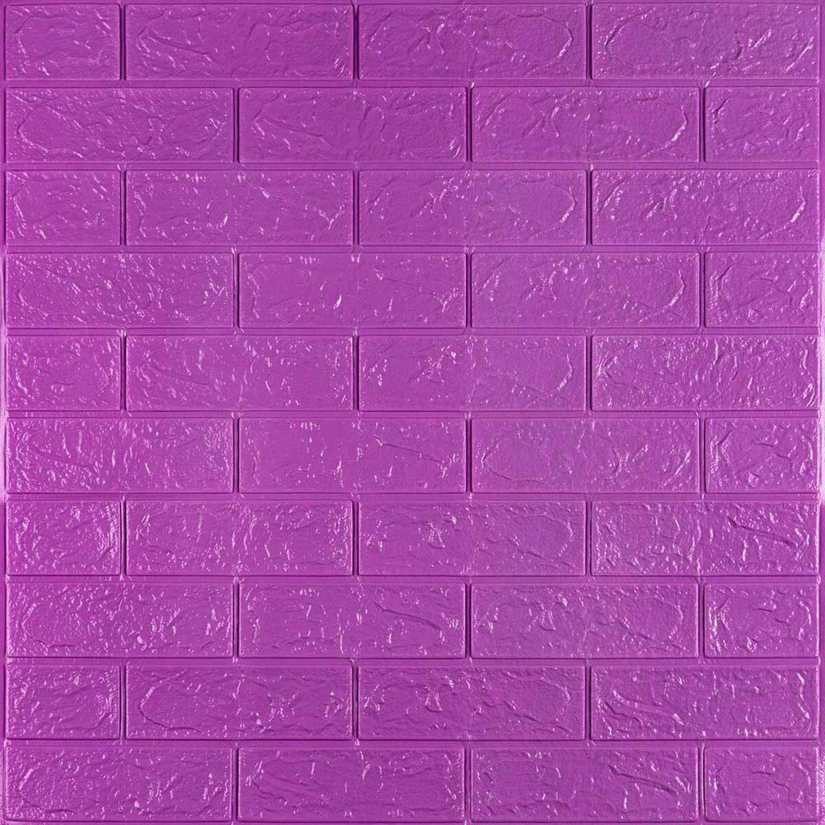 3D-панель самоклеющаяся под кирпич 700x770x3 мм Пурпурный (SW-00000863)
