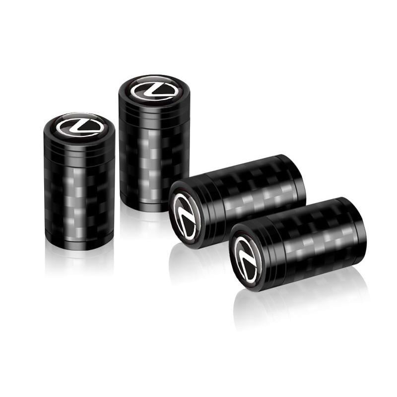 Набір захисних ковпачків на ніпель SUNROZ Caps для Lexus Carbon Style Black Лексус 4 шт. (A-67624)