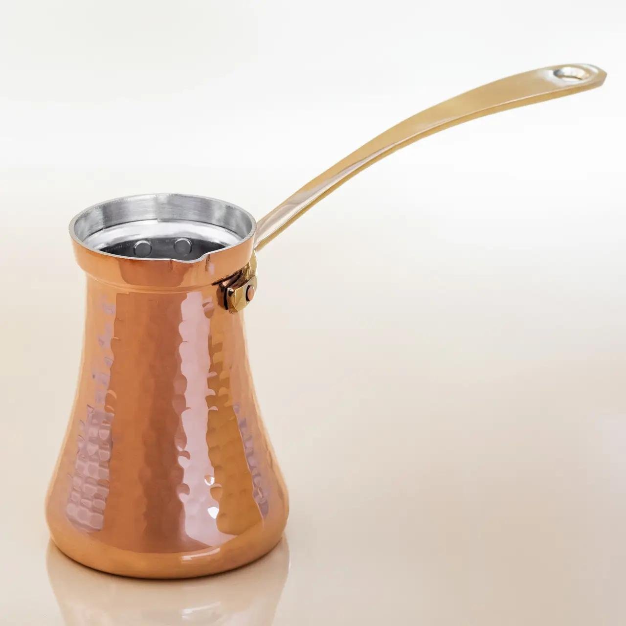 Турка для кави по-турецьки ZH Луската 200 мл мідна цільна (z200сh) - фото 2