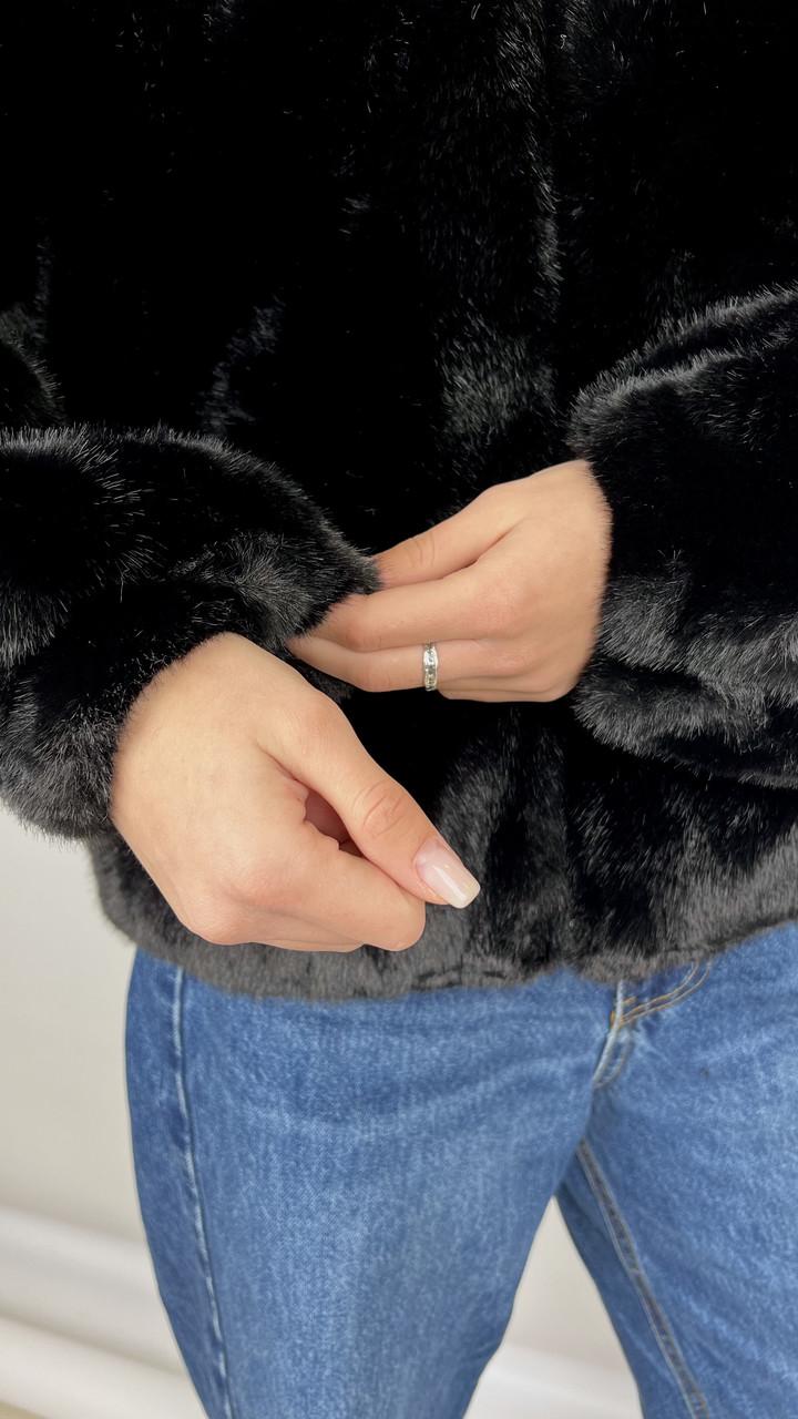 Шуба женская из эко-меха 88066-05 L Черный - фото 4 Шуба женская из эко-меха 88066-05 L Черный - фото 4