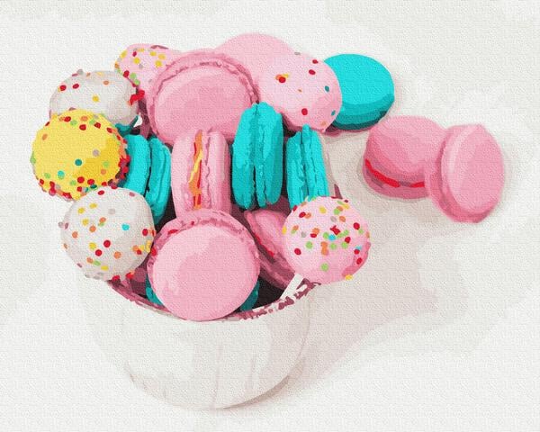 Картина по номерам Brushme Вкусные макаруны 40х50 см (BK-GX38494)