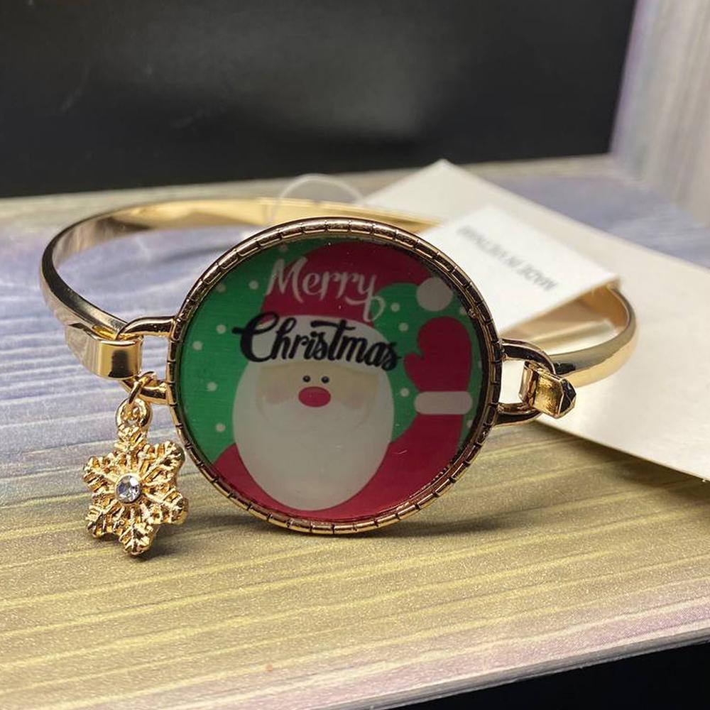 Браслет PG03876 Merry Christmas Santa нержавеющая сталь 6 см (6309)