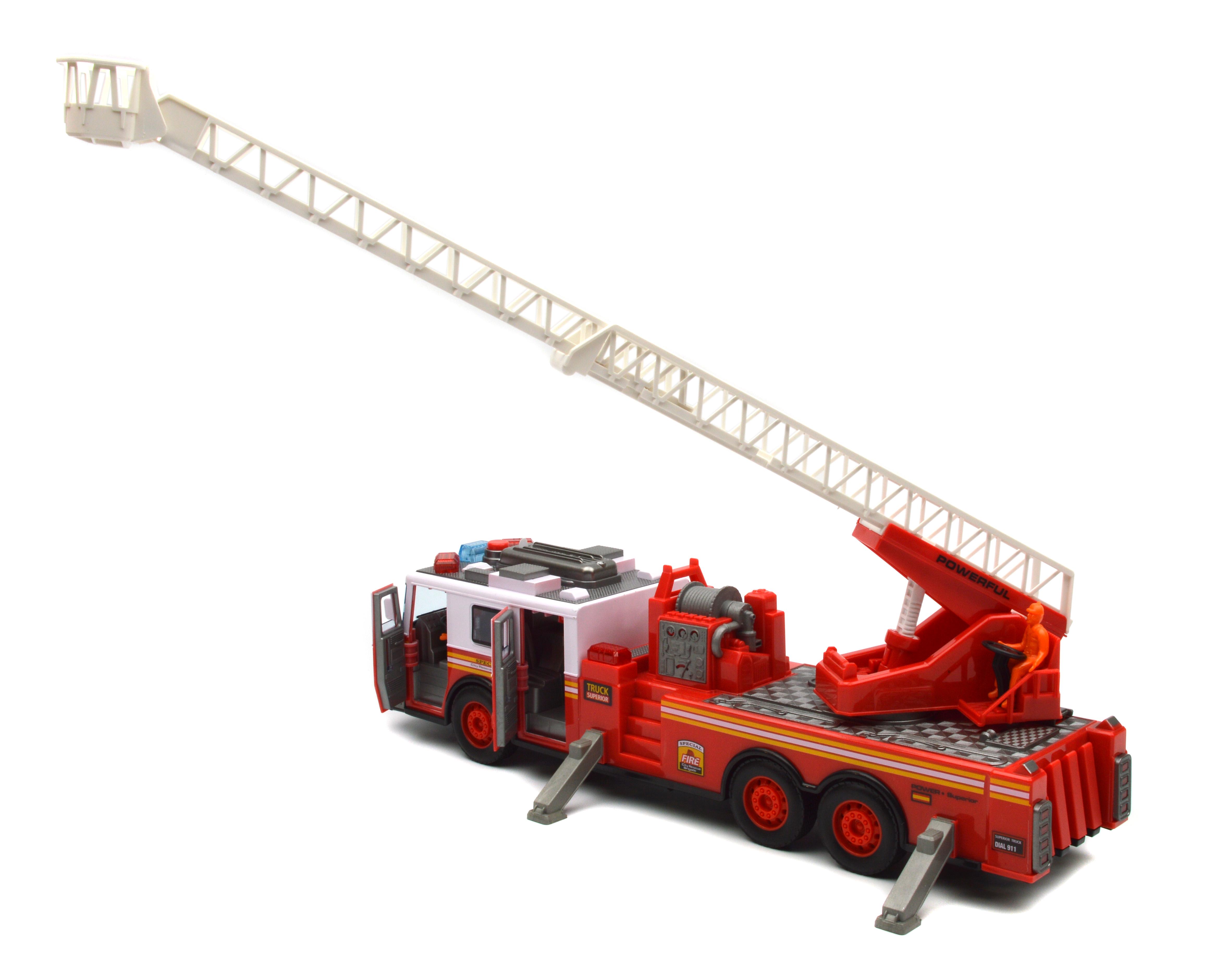 Пожарная машина Shantou 733A с подсветкой/звуками/интерактивными дверями (XF 733A) - фото 3