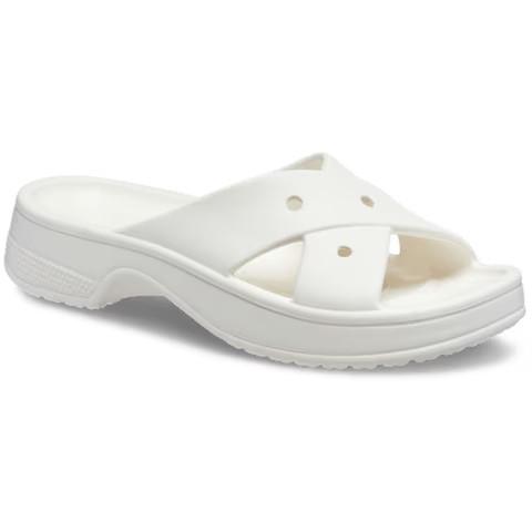 Шлепанцы Crocs Classic Cross Strap р. 38-39 Chalk (26844236) - фото 2