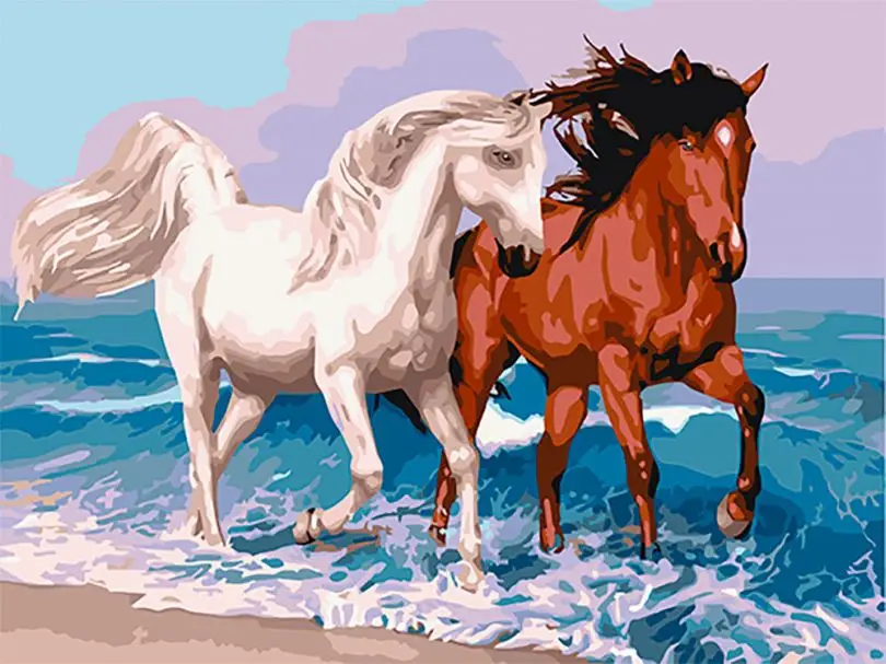 Картина по номерам ART CRAFT Лошади на прогулке 30x40 см без коробки (ACR-11663-NN)