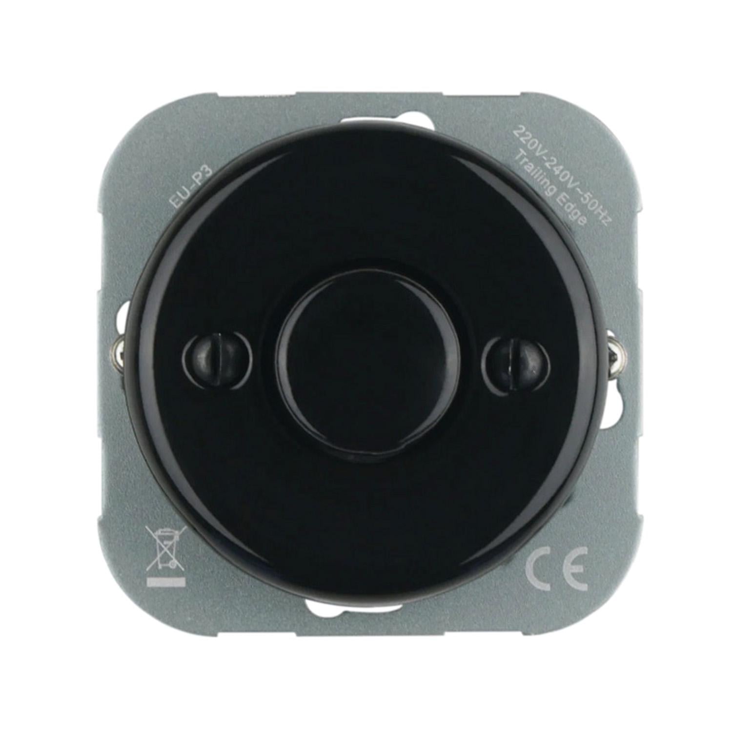 Диммер заднего края Trailing edge керамический скрытого монтажа без рамки Черный (52120)