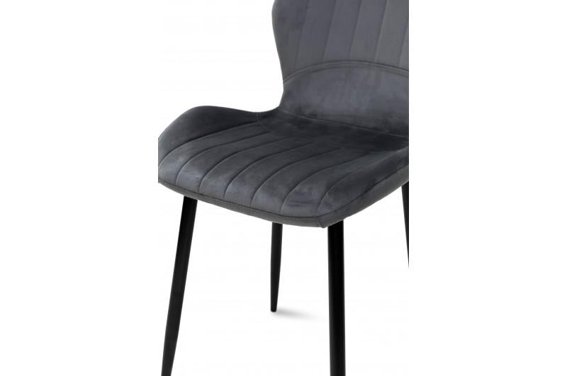 Кухонний стілець Мікс Меблі Leon велюр Сірий кварц/Чорний - фото 7