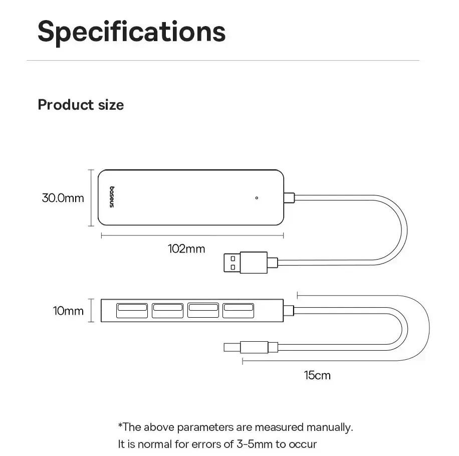 Переходник BASEUS 4 Port Expansion 3.0 4xUSB - фото 10