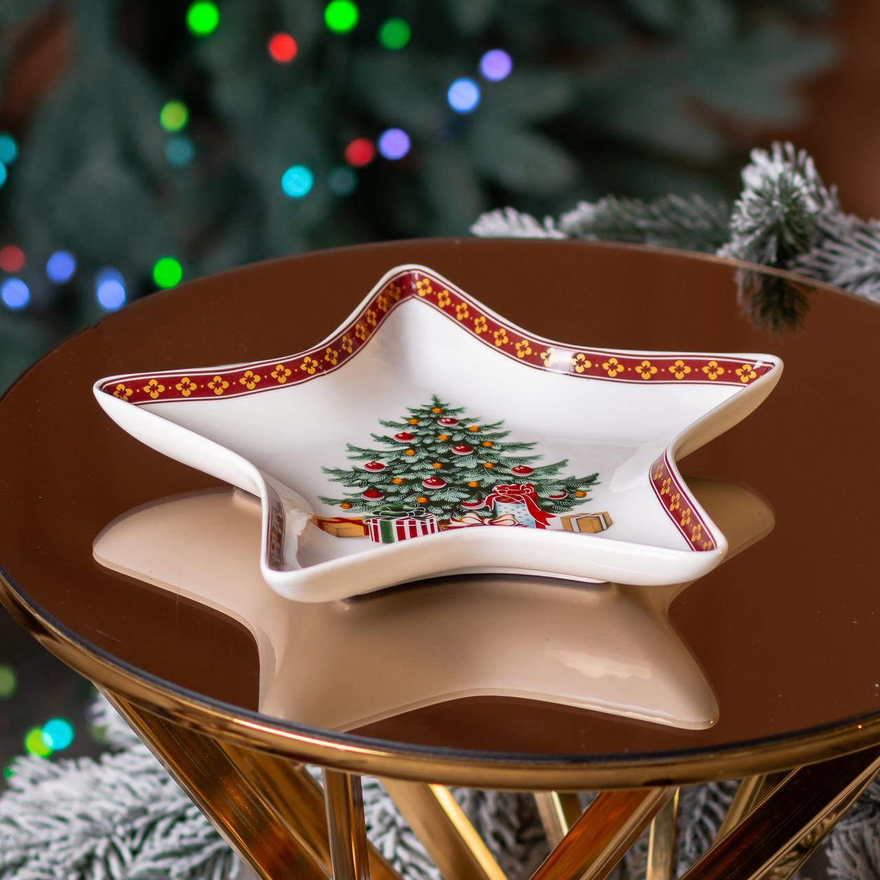 Блюдо сервировочное Christmas фигурное 25х21 см (HP-SD-2) - фото 4