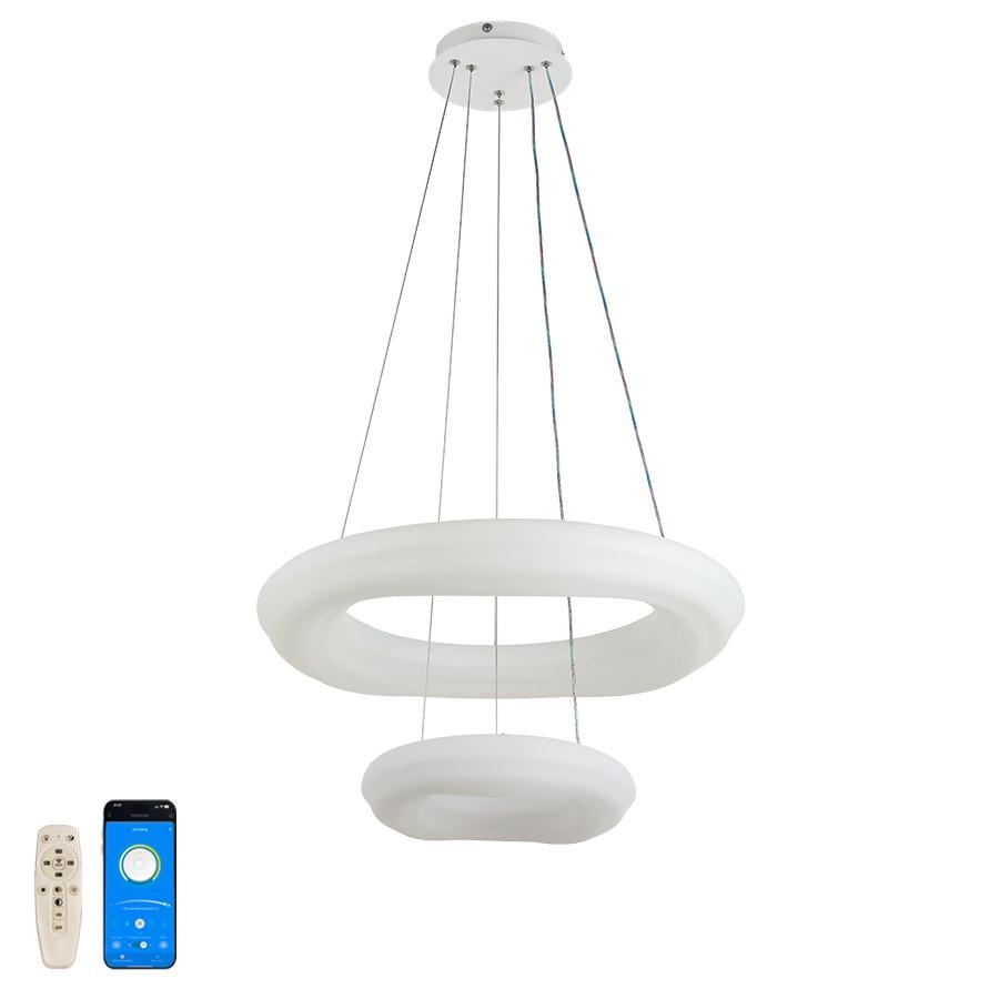 Люстра LED на 2 кольца 797MD6008 550/300 с пультом 80W Белый Люстра LED на 2 кольца 797MD6008 550/300 с пультом 80W Белый