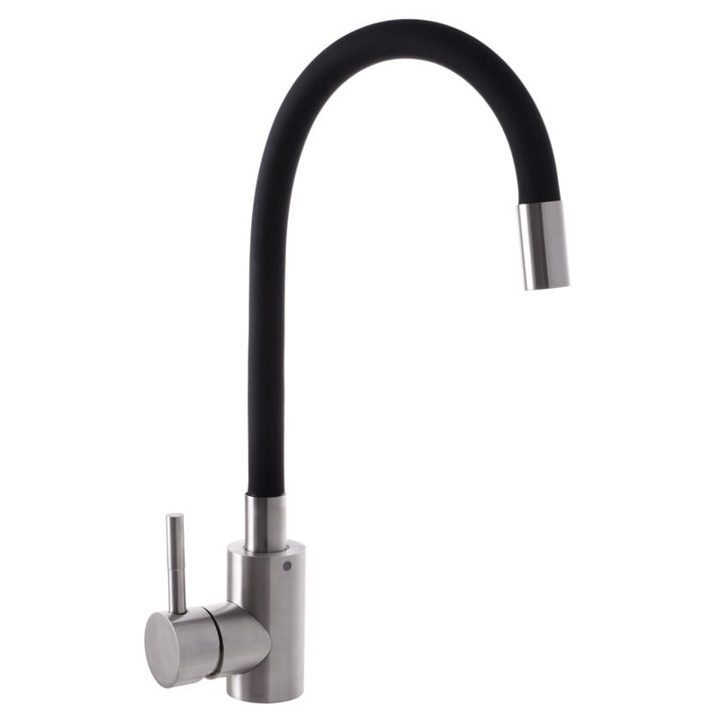 Смеситель для кухни MIXXUS SUS 011 с силиконовым изливом Черный (SS2798)