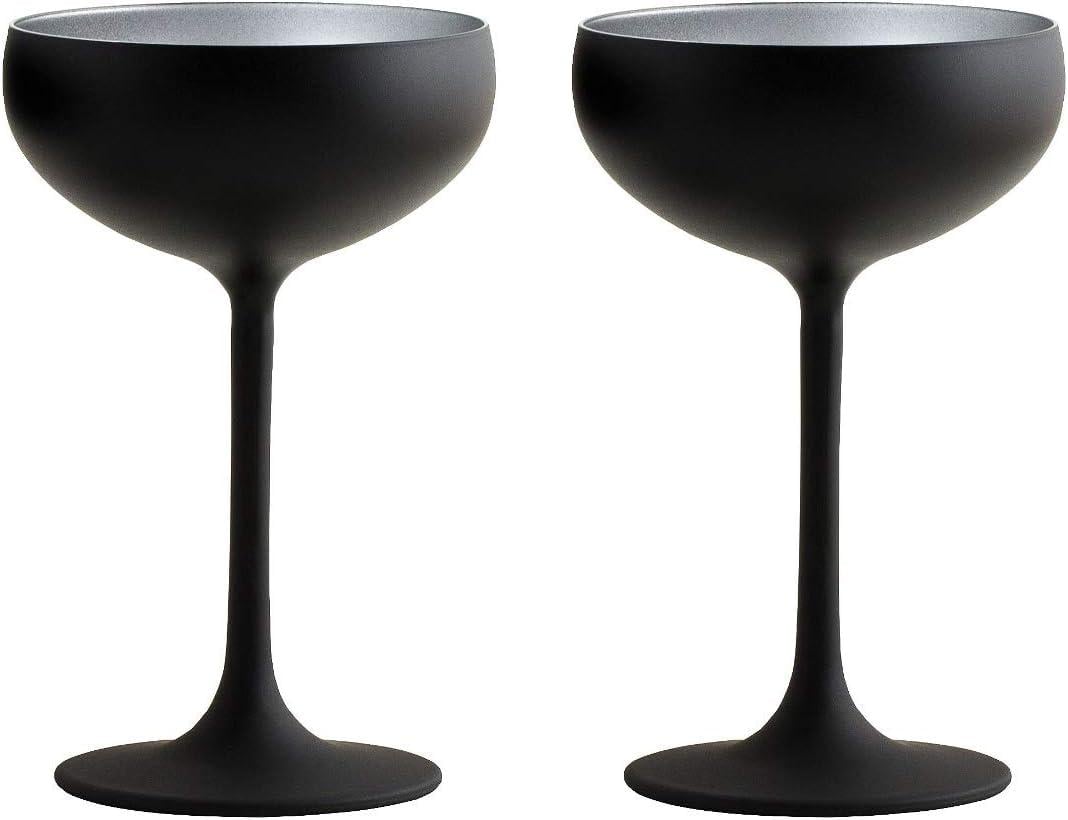Набор бокалов для шампанского Stölzle Lausitz Elements Silver 230 мл 6 шт. Черный (2739308-1) - фото 3