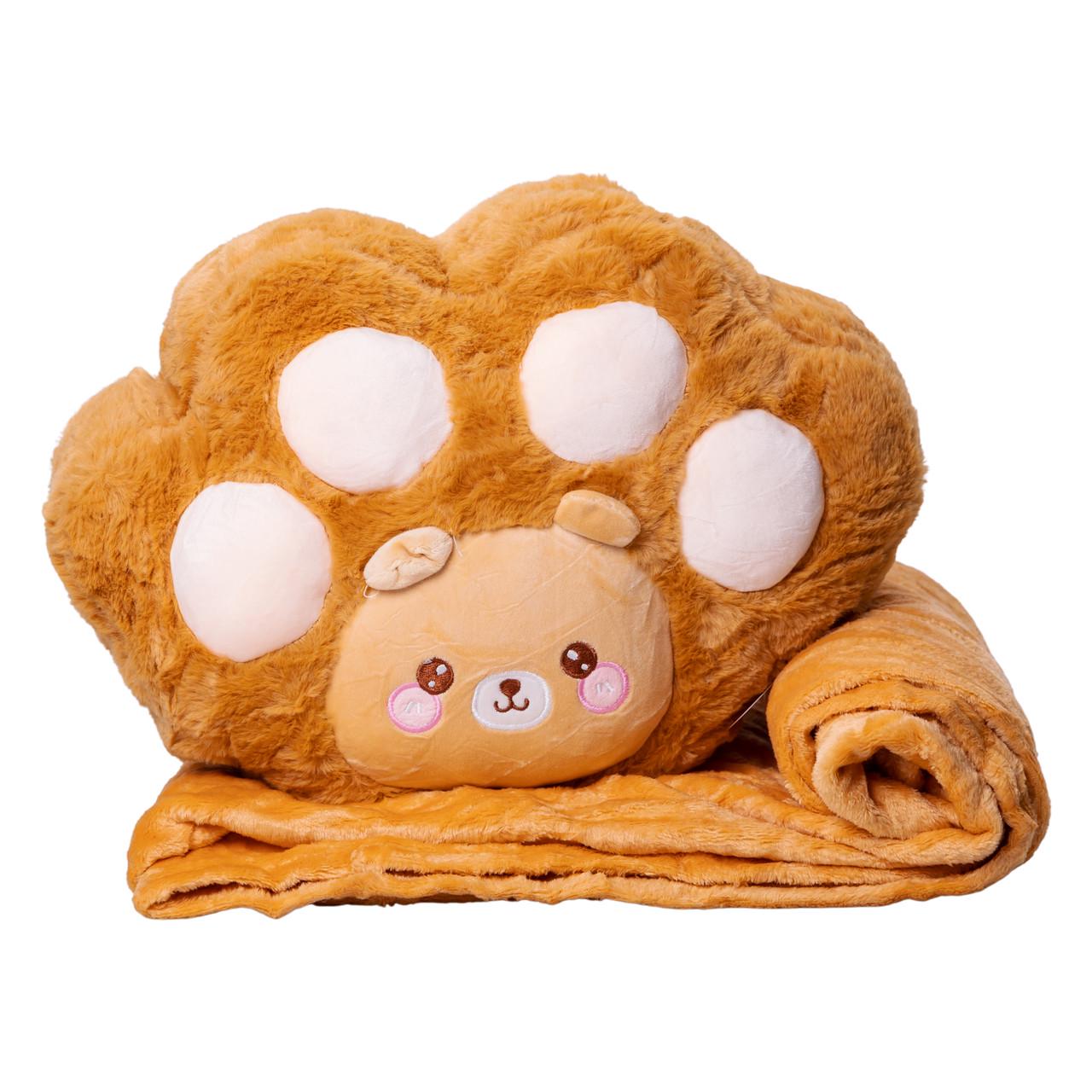 М'яка іграшка-подушка з пледом усередині Colorful Home Ведмедик 120x160 см Коричневий (5616-66BR) - фото 2