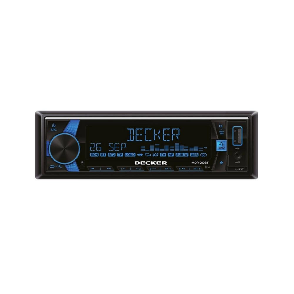 Автомагнитола 1Din Decker MDR-210 DSP Multicolor Bluetooth (НФ-00009653)