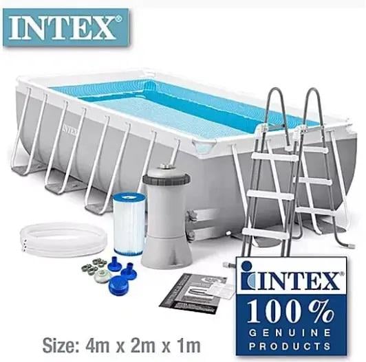 Бассейн каркасный Intex 26788 прямоугольный лестница и фильтр 6836 л 400x200x100 см (LN7-26788) - фото 2 Бассейн каркасный Intex 26788 прямоугольный лестница и фильтр 6836 л 400x200x100 см (LN7-26788) - фото 2