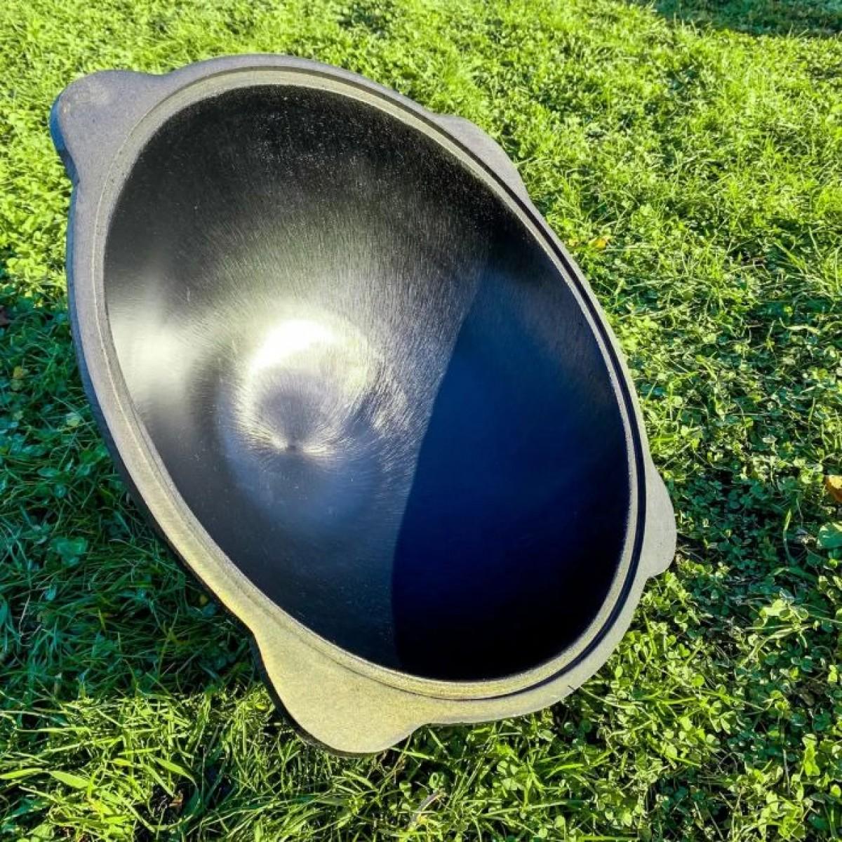 Казан наманганський Davr Metall чавунний з круглим дном з кришкою 80 л Чорний (132-131-LUZ80) - фото 4 Казан наманганський Davr Metall чавунний з круглим дном з кришкою 80 л Чорний (132-131-LUZ80) - фото 4