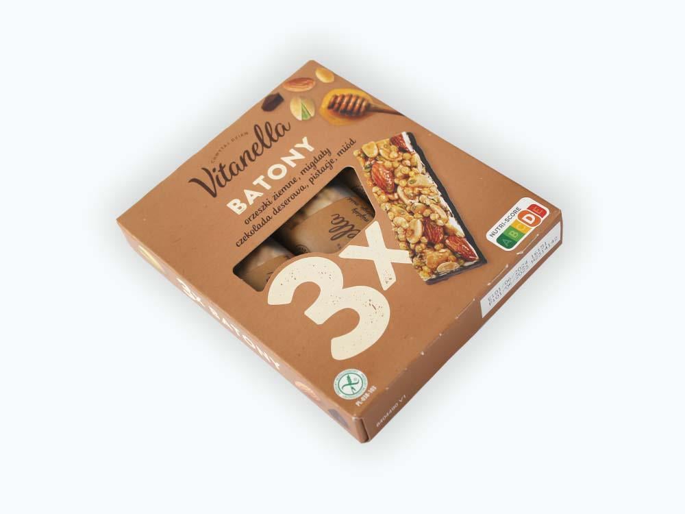 Батончики горіхові Vitanella з фісташками та медом 3 шт.