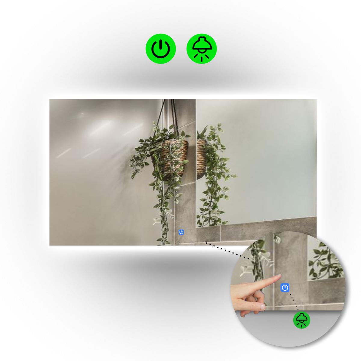 Зеркало с LED подсветкой Lucia с сенсорным включателем 80x70 см (Lucia/800x700/11/2/2/0)