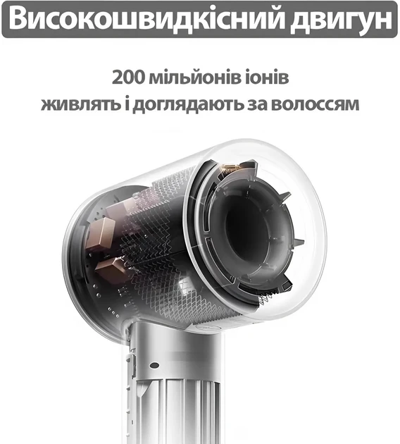 Фен UFT Hairdryer з 5 різними насадками для швидкого сушіння 1600 Вт - фото 4 Фен UFT Hairdryer з 5 різними насадками для швидкого сушіння 1600 Вт - фото 4
