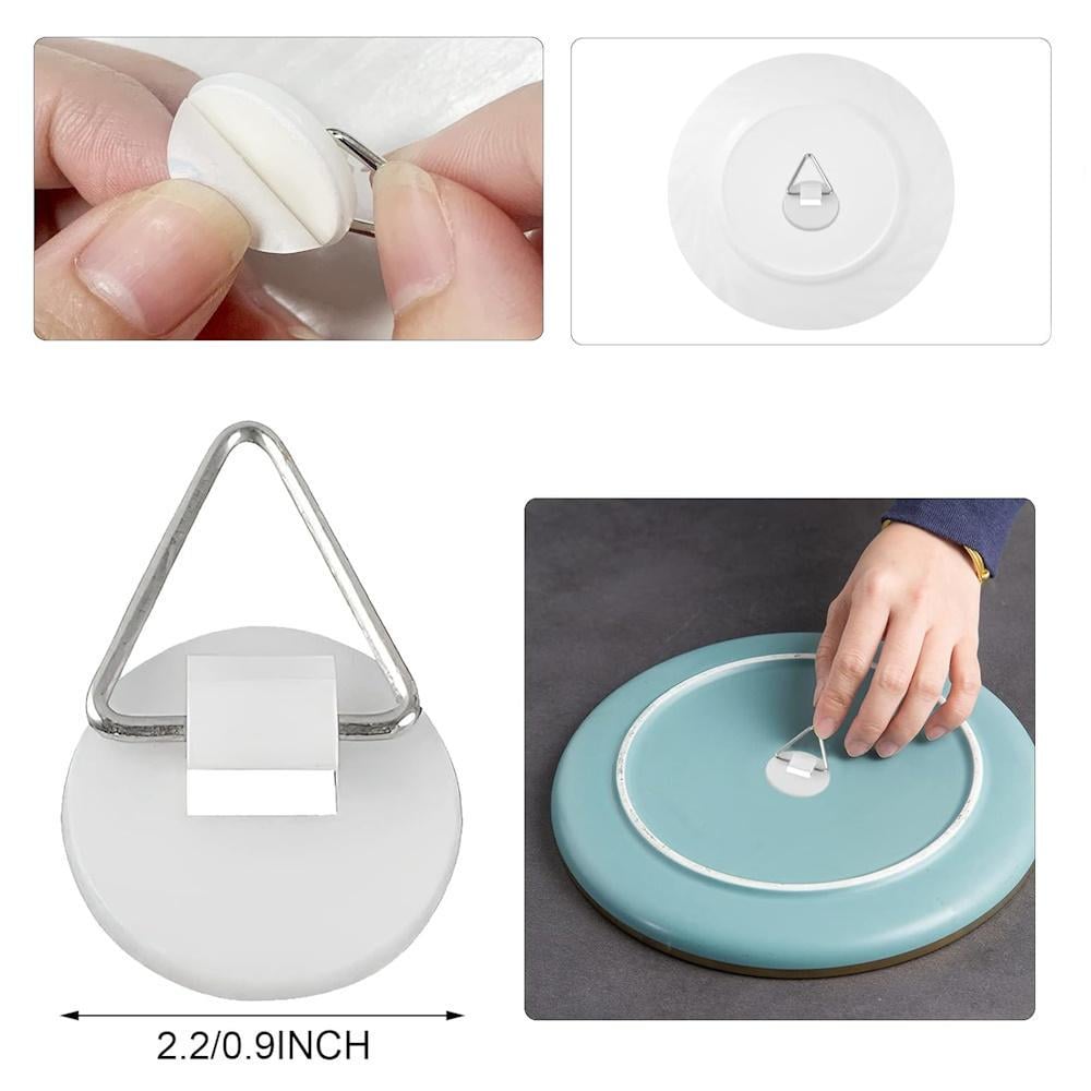 Крючок-подвеска круглый с клейкой основой для крепления декоративных тарелок/картин на стену Белый (3000003869) - фото 10