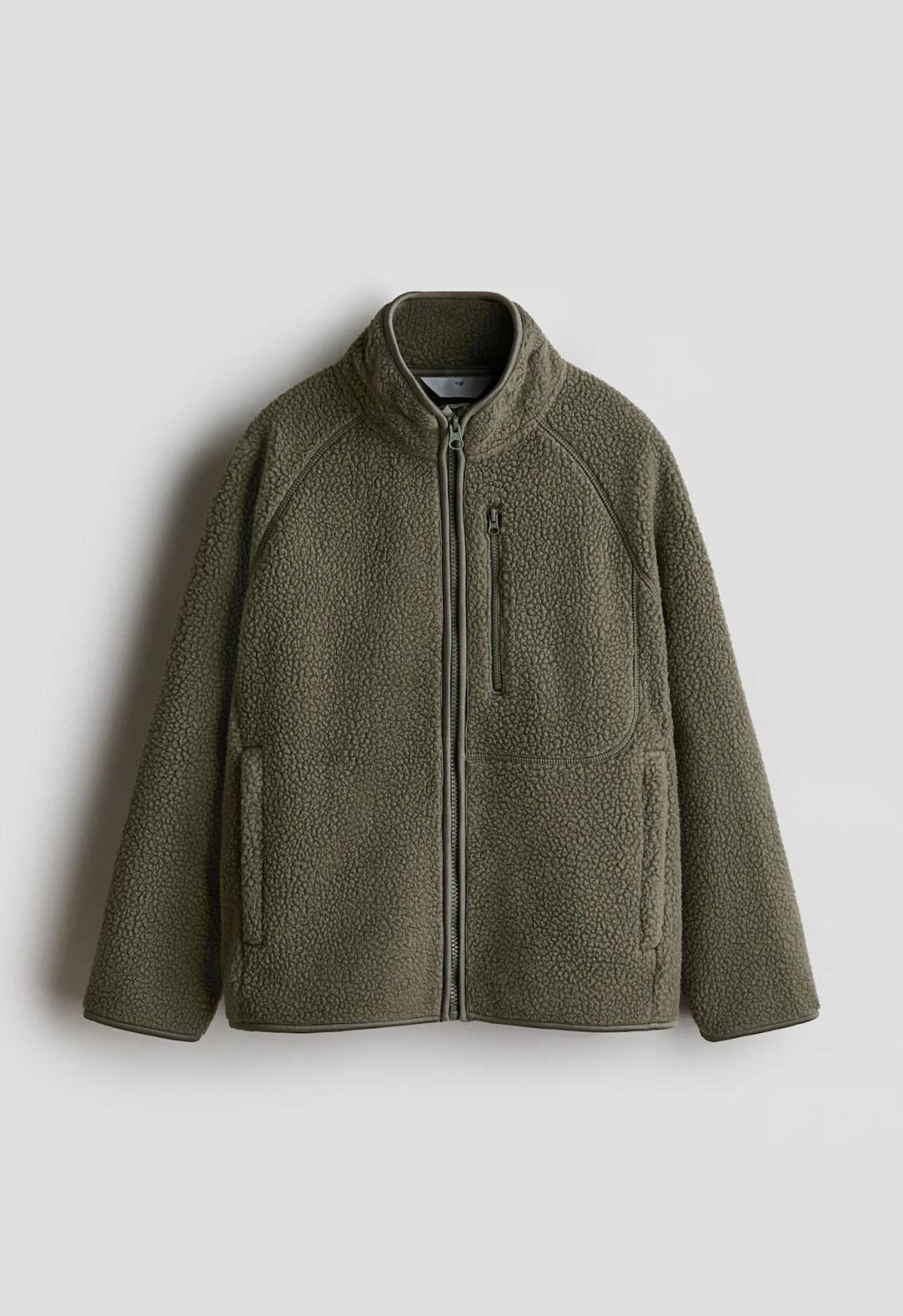 Толстовка підліткова тепла флісова для хлопчика H&M 170 см Хакі (26070609D)