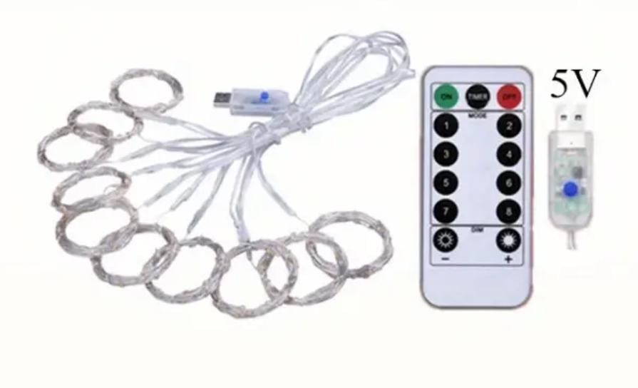 Гірлянда світлодіодна Штора Роса USB 300 LED 8 режимів 3x3 м Тепле світло (23401) - фото 4 Гірлянда світлодіодна Штора Роса USB 300 LED 8 режимів 3x3 м Тепле світло (23401) - фото 4