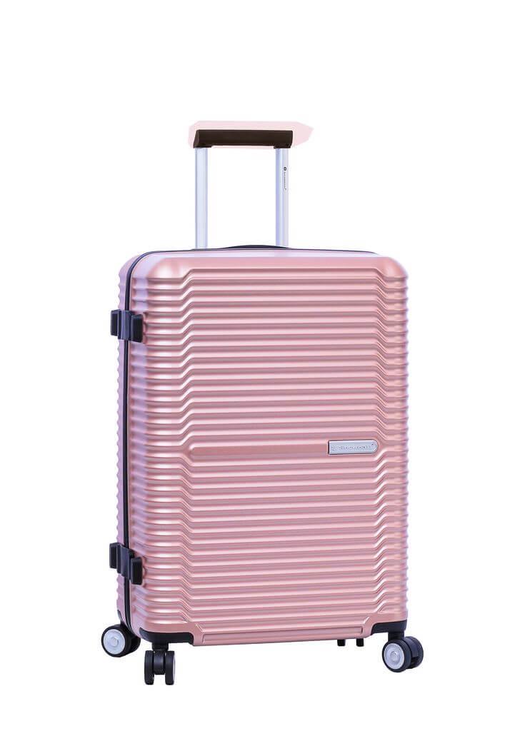 Чемодан Snowball 20603 поликарбонат L 76х53х30 см 105 л Розовый/Золотой