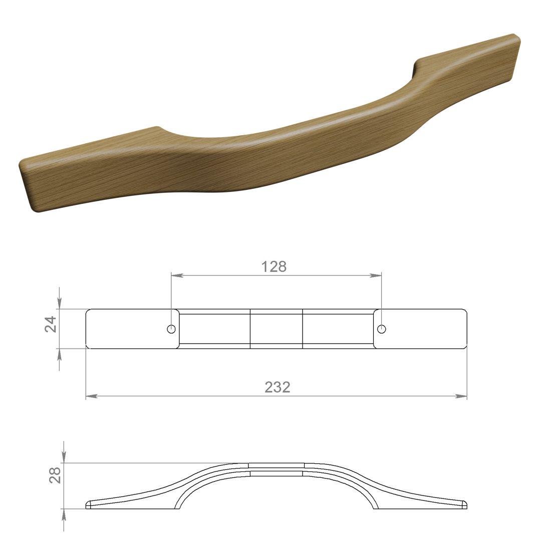 Меблева ручка дерев'яна Saloy Trd-002 128 мм Натуральний ясень (25469547) - фото 4 Меблева ручка дерев'яна Saloy Trd-002 128 мм Натуральний ясень (25469547) - фото 4