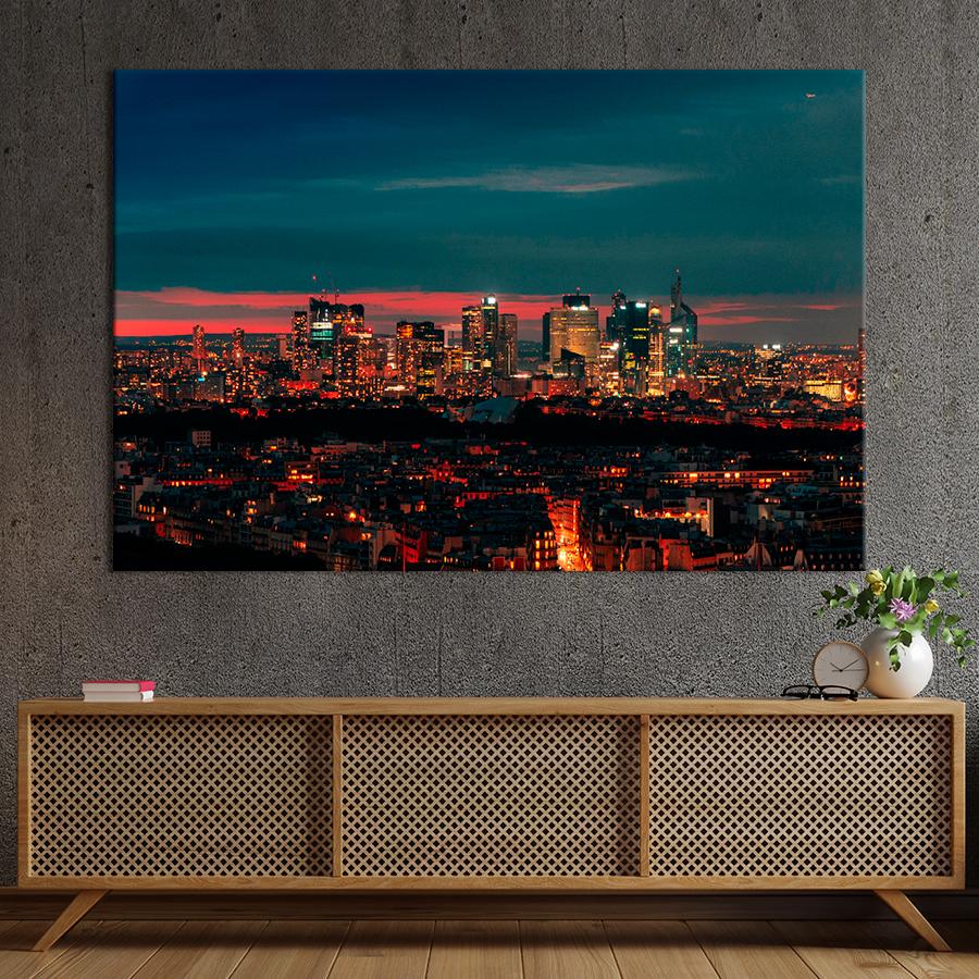 Картина город Панорама Монреаля 120x80 см (A567-1)