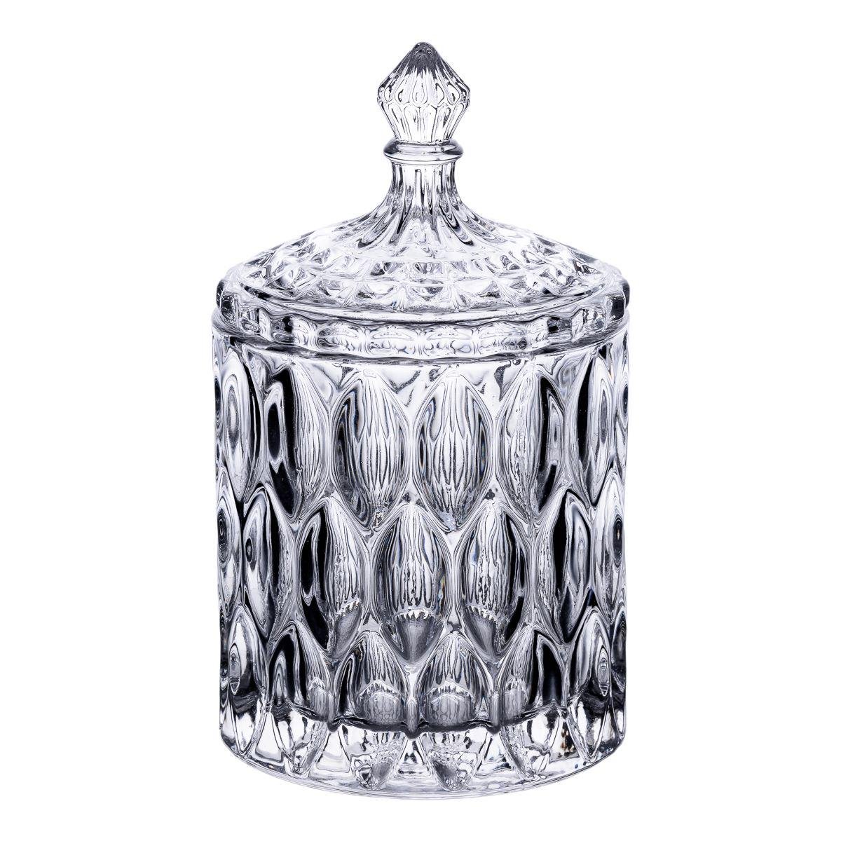 Сахарница с крышкой круглая стеклянная 7,5 см (6970) - фото 2