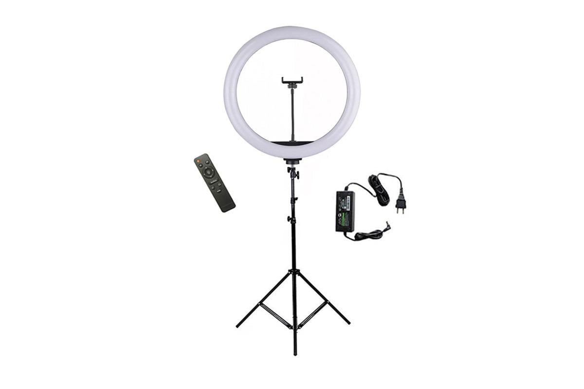 Кольцевая ламп Led Soft Ring Light на 3 держателя с пультом и штативом Кольцевая ламп Led Soft Ring Light на 3 держателя с пультом и штативом