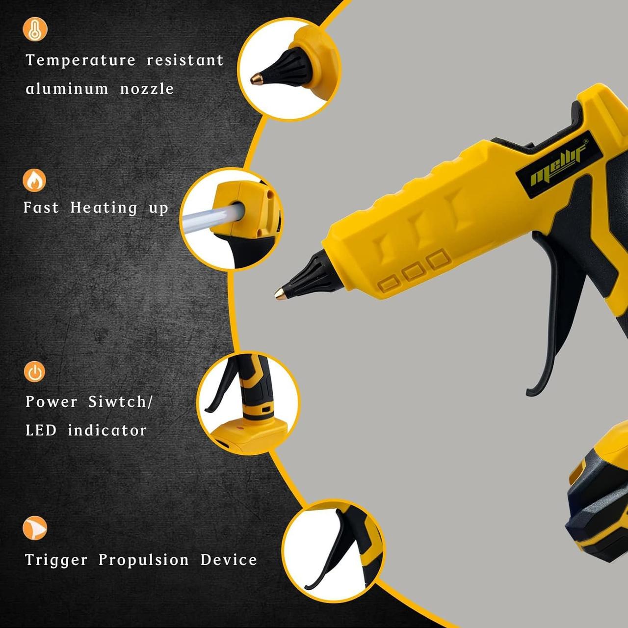Пістолет клейовий бездротовий Mellif 100 Вт 20 В - фото 3