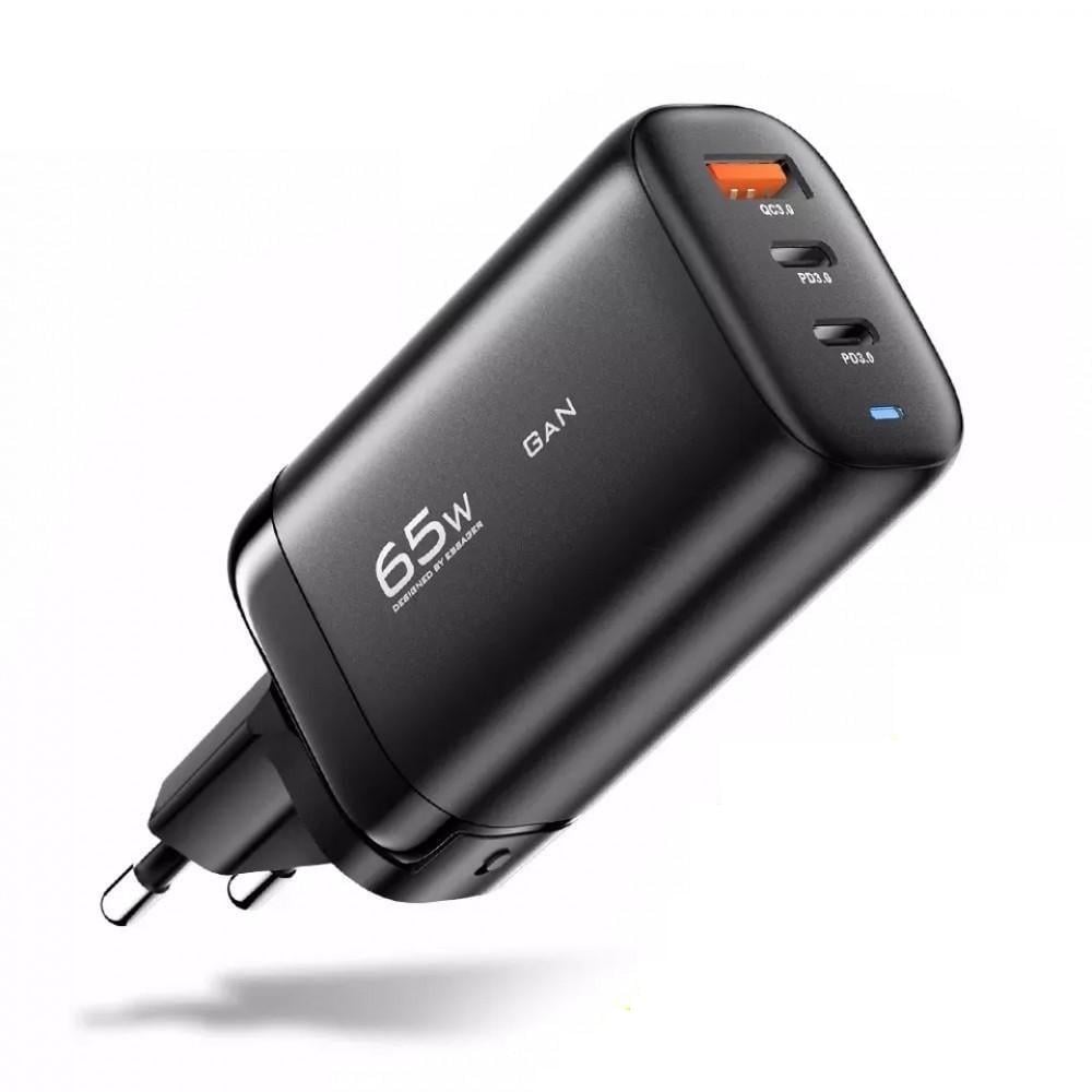 Сетевое зарядное устройство для Essager GaN Charger 2C/U 65W Black (25397268)