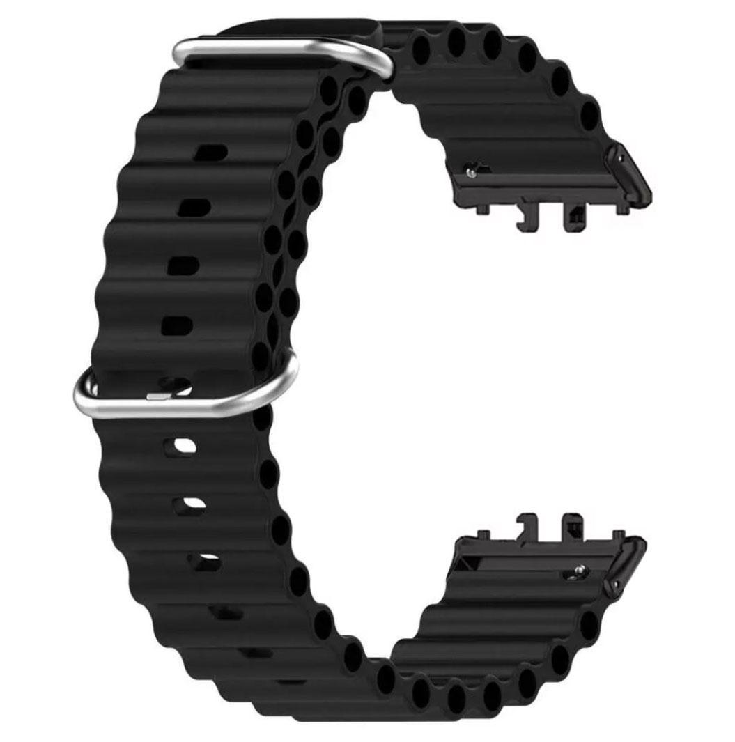 Ремешок силиконовый Primo Ocean для смарт-часов Samsung Galaxy Fit 3 SM-R390 Black (2662729400)