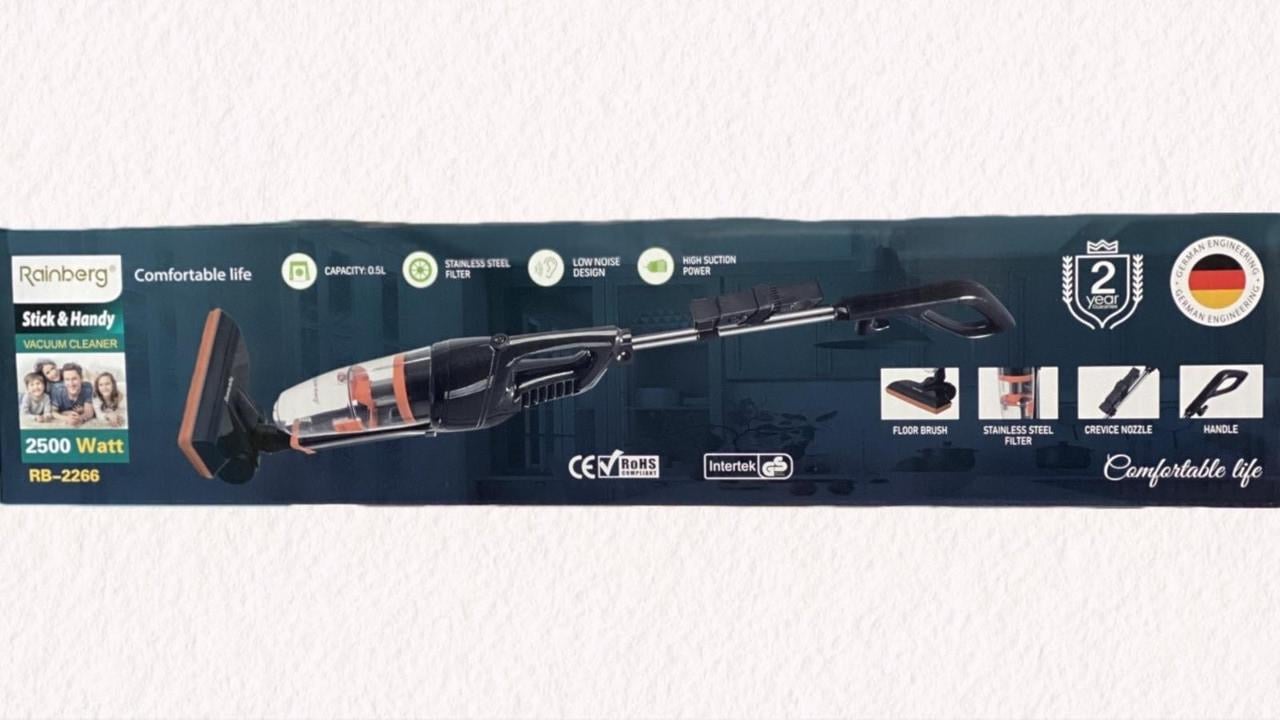 Пылесос ручной Rainberg RB-2266 вертикальный 2500 Вт (27457789) - фото 6 Пылесос ручной Rainberg RB-2266 вертикальный 2500 Вт (27457789) - фото 6