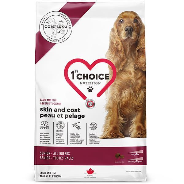 Корм сухий для літніх собак 1st Choice Senior Skin and Coat Lamb&Fish Premium Ягня і Риба 11 кг (ФЧССЯР11)
